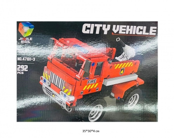 Конструктор арт. 47101-3 Пожарная машина 292 дет. в кор.•