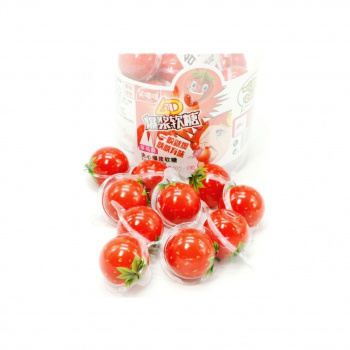 Мармелад арт. 345170-6 Жевательный с начинкой "Клубника" 10 г 30 шт. банка#