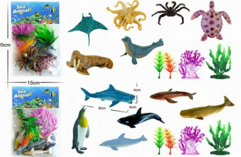 Набор животных арт. 303-289 Морские 6 шт. в пак. 20*15*5 Набор животных арт. 303-289 Морские 6 шт. в пак. 20*15*5