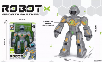 Робот арт. 1182B На батар. свет, звук в кор. 20,8*6*15,5 Робот арт. 1182B На батар. свет, звук в кор. 20,8*6*15,5