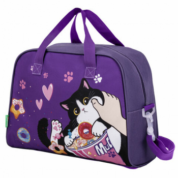 Сумка для занятий BRAUBERG KIDS с ручками, плечевой ремень, 35x25x15 см, "Sweet cheeks", 272376 Сумка для занятий BRAUBERG KIDS с ручками, плечевой ремень, 35x25x15 см, "Sweet cheeks", 272376