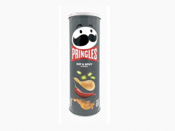 Чипсы арт. 300044 Pringles остро-пряные 110 г в серой банке, Чипсы арт. 300044 Pringles остро-пряные 110 г в серой банке,