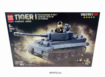 Конструктор арт. 100242 Немецкий тяжелый танк Tiger I 503 дет. в кор.•_ Конструктор арт. 100242 Немецкий тяжелый танк Tiger I 503 дет. в кор.•_