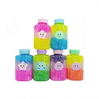 Лизун арт. 19-19 Бутылка "Мордашка" 250 г 11,5*7 см (12 шт.) шоубокс