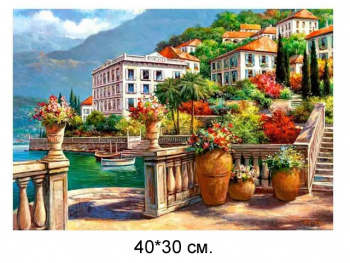Алмазная мозаика арт. GA70157 Город у моря 50*40 полная выкладка на подрамнике) Алмазная мозаика арт. GA70157 Город у моря 50*40 полная выкладка на подрамнике)