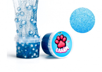 Слайм "СТЕКЛО" 90 гр с Ярко-Синими блестками с шариками Слайм "СТЕКЛО" 90 гр с Ярко-Синими блестками с шариками