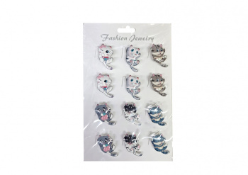 Брошь арт. 032627-1 Кот игривый цвета микс Набор 12 шт. в пак. Брошь арт. 032627-1 Кот игривый цвета микс Набор 12 шт. в пак.