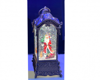 Фонарь Новогодний арт. DS2514-2-601 "Хоровод. Дед Мороз с елочкой" свет 29 см в кор.