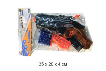 Оружие арт. 7013A Пистолет c мягкими пулями в пак.•/84 шт./