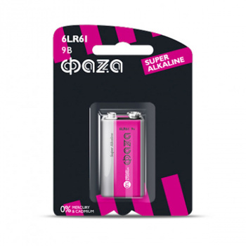 кв_Батарейка ФАZА Super Alkaline 6LR61 9V BL1 (10/120) [6LR61SA-B1]