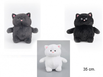им Кот арт. 240315-13/240920-5/5-209/240718-2 Толстячок пушистый цвета микс 35 см в пак.) им Кот арт. 240315-13/240920-5/5-209/240718-2 Толстячок пушистый цвета микс 35 см в пак.)