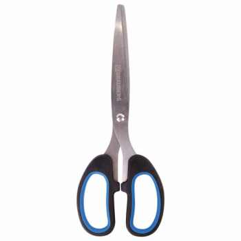 Ножницы арт. СА_236448 BRAUBERG "Classic+" 185мм, черно-синие, классической формы, резиновые вставки Ножницы арт. СА_236448 BRAUBERG "Classic+" 185мм, черно-синие, классической формы, резиновые вставки