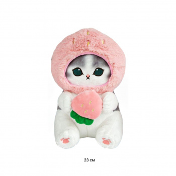 им Кошка арт. 209135 В шапке клубники сидит 23 см в пак. им Кошка арт. 209135 В шапке клубники сидит 23 см в пак.