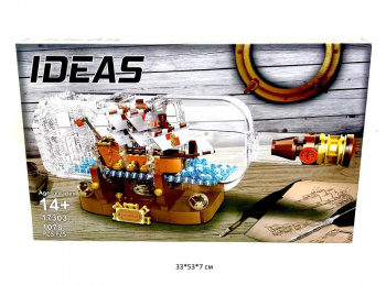 Конструктор арт. 17303 Корабль в бутылке 1078 дет. в кор._ Конструктор арт. 17303 Корабль в бутылке 1078 дет. в кор._