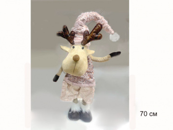 им Олень арт. W6812AB-1-601 Мальчик в розовом костюме, ножки телескопические 70 см в пак.