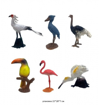 Набор животных арт. Q907-6 Птицы 6 шт. в пак.•