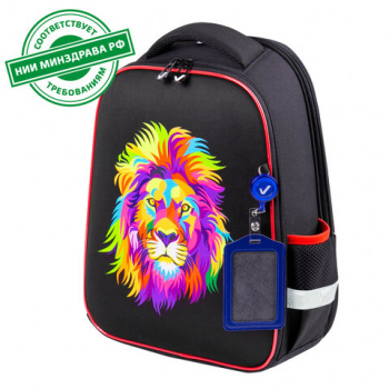 Ранец BRAUBERG FIT, 2 отделения, "Colorful lion", 38х27х14 см, 270618 (в упаковке 1 шт.) Ранец BRAUBERG FIT, 2 отделения, "Colorful lion", 38х27х14 см, 270618 (в упаковке 1 шт.)