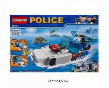 Конструктор арт. 8609-1 Полиция 82 дет. в кор.~