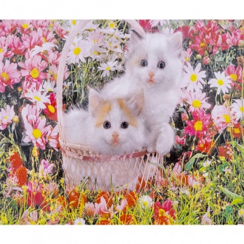Алмазная мозаика арт. GB70585 Котята в корзинке 40*30 полная выкладка на подрамнике Алмазная мозаика арт. GB70585 Котята в корзинке 40*30 полная выкладка на подрамнике