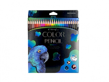 кц_Карандаши цветные арт. YL221036-24 Набор 24 цвета с ластиком в кор.