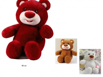 им Медведь арт. 209428 Улыбашка цвета микс норковый 40 см в пак.