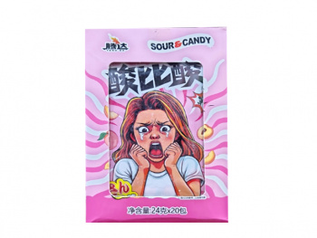 Конфета арт. 501237-3 Персик кислая 24 г 20 шт. упаковка'