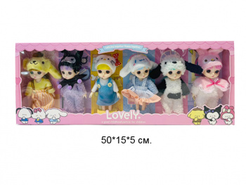 Кукла арт. JZ312A Шарнирная набор 6 шт в ассортименте в кор.• Кукла арт. JZ312A Шарнирная набор 6 шт в ассортименте в кор.•