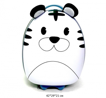 Чемодан арт. HY003 Тигр белый с выдвижной ручкой_/20 шт./