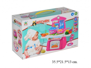 Игровой модуль Кухня 820A-LS 33 предмета/звук,свет/коробка/35,5*12,5*21,5_ Игровой модуль Кухня 820A-LS 33 предмета/звук,свет/коробка/35,5*12,5*21,5_