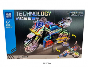 Конструктор арт. 8176 Мотоцикл трансформер 616 дет. в кор.• Конструктор арт. 8176 Мотоцикл трансформер 616 дет. в кор.•