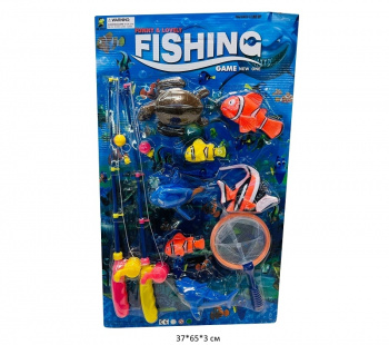 Рыбалка арт. 2055AB Набор 2 удочки, сачок блистер•