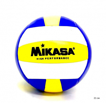 Мяч волейбольный арт. 5012 Желто-сине-белый в пак._
