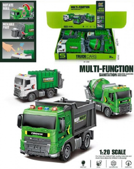 Машина на батар. арт. JS201A Городские службы ассорти свет, звук (6 шт.) шоубокс)