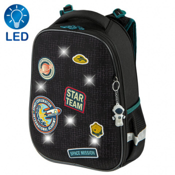Ранец BRAUBERG PREMIUM, 2 отделения, с брелком, "Space mission", LED ЛАМПОЧКИ, 38х29х16 см, 270599 Ранец BRAUBERG PREMIUM, 2 отделения, с брелком, "Space mission", LED ЛАМПОЧКИ, 38х29х16 см, 270599