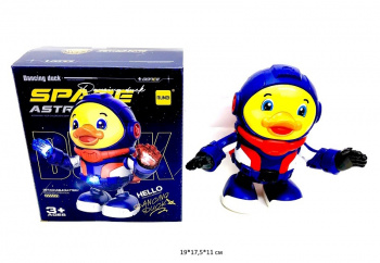 Утка арт. RS-9034C Астронавт танцует на батар. в кор._