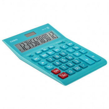 Калькулятор настольный CASIO GR-12С-LB (210х155 мм), 12 разрядов, двойное питание, ГОЛУБОЙ, GR-12C-L Калькулятор настольный CASIO GR-12С-LB (210х155 мм), 12 разрядов, двойное питание, ГОЛУБОЙ, GR-12C-L