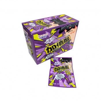 Конфета арт. 640046-2 Кислая "Виноград" 20 г 20 шт. в фиолетовой кор.'#