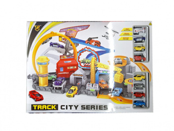 Парковка арт. P034-A Катапульта, СТО, мертвая петля, 7 машин, вертолет, в кор.=