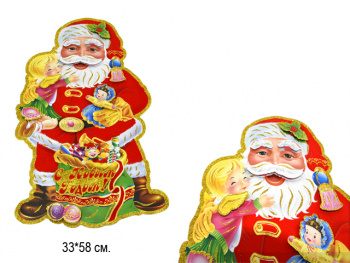 Панно Дед Мороз  арт. 108-2BJ* 33*58(30шт/бл15)