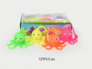 Антистресс арт.16-1 Осьминожка на резинке в пак. 10*5 Антистресс арт.16-1 Осьминожка на резинке в пак. 10*5