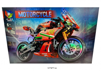Конструктор арт. 47102 Мотоцикл 470 дет. в кор.•