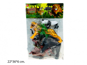 Набор животных арт. 102-16 Дикие в пак.• Набор животных арт. 102-16 Дикие в пак.•