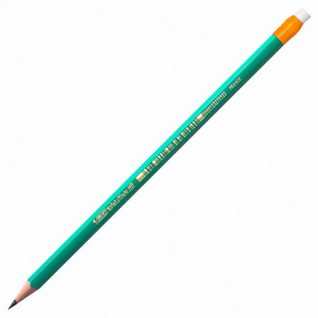 Карандаш чернографитный BIC, 1 шт., "Evolution", HB, с резинкой, пластиковый, корпус зеленый, заточе Карандаш чернографитный BIC, 1 шт., "Evolution", HB, с резинкой, пластиковый, корпус зеленый, заточе
