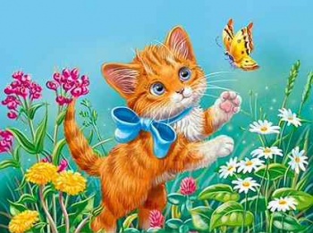 Алмазная мозаика арт. JS20461 Котенок на поляне 30x20 см, полная выкладка на подрамнике в кор. Алмазная мозаика арт. JS20461 Котенок на поляне 30x20 см, полная выкладка на подрамнике в кор.