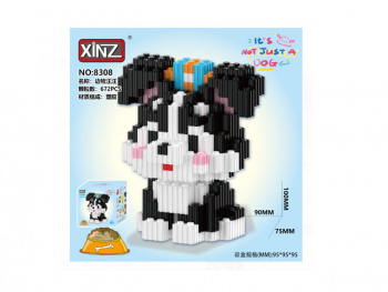 Конструктор арт. 8308-802-805 Микро Собака черно-белая 672 дет. в кор.=