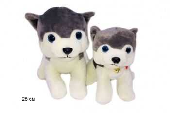 им Собака арт. 81010-8 Бело-серая 25 см в пак.) им Собака арт. 81010-8 Бело-серая 25 см в пак.)