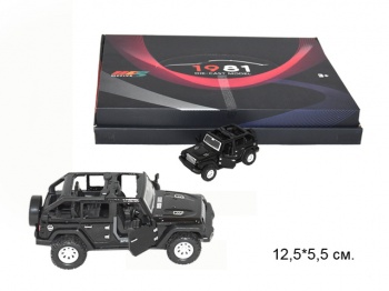 Модель металл. арт. 6636-60B/1" Jeep Wrangler откр.верх (12шт) /шоубокс 12,*5*5,5 /288шт//бл.144/ Модель металл. арт. 6636-60B/1" Jeep Wrangler откр.верх (12шт) /шоубокс 12,*5*5,5 /288шт//бл.144/