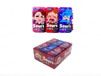 Конфета арт. 290672 Кислая "Ягодный микс" 6 г 30 шт. в кор.#;/