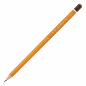 Карандаш чернографитный KOH-I-NOOR 1500, 1 шт., 5B, корпус желтый, заточенный, 150005B01170RU Карандаш чернографитный KOH-I-NOOR 1500, 1 шт., 5B, корпус желтый, заточенный, 150005B01170RU