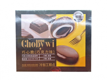 Печенье арт. 402126 В глазури с шоколадной начинкой 30 г 30 шт. в кор.#